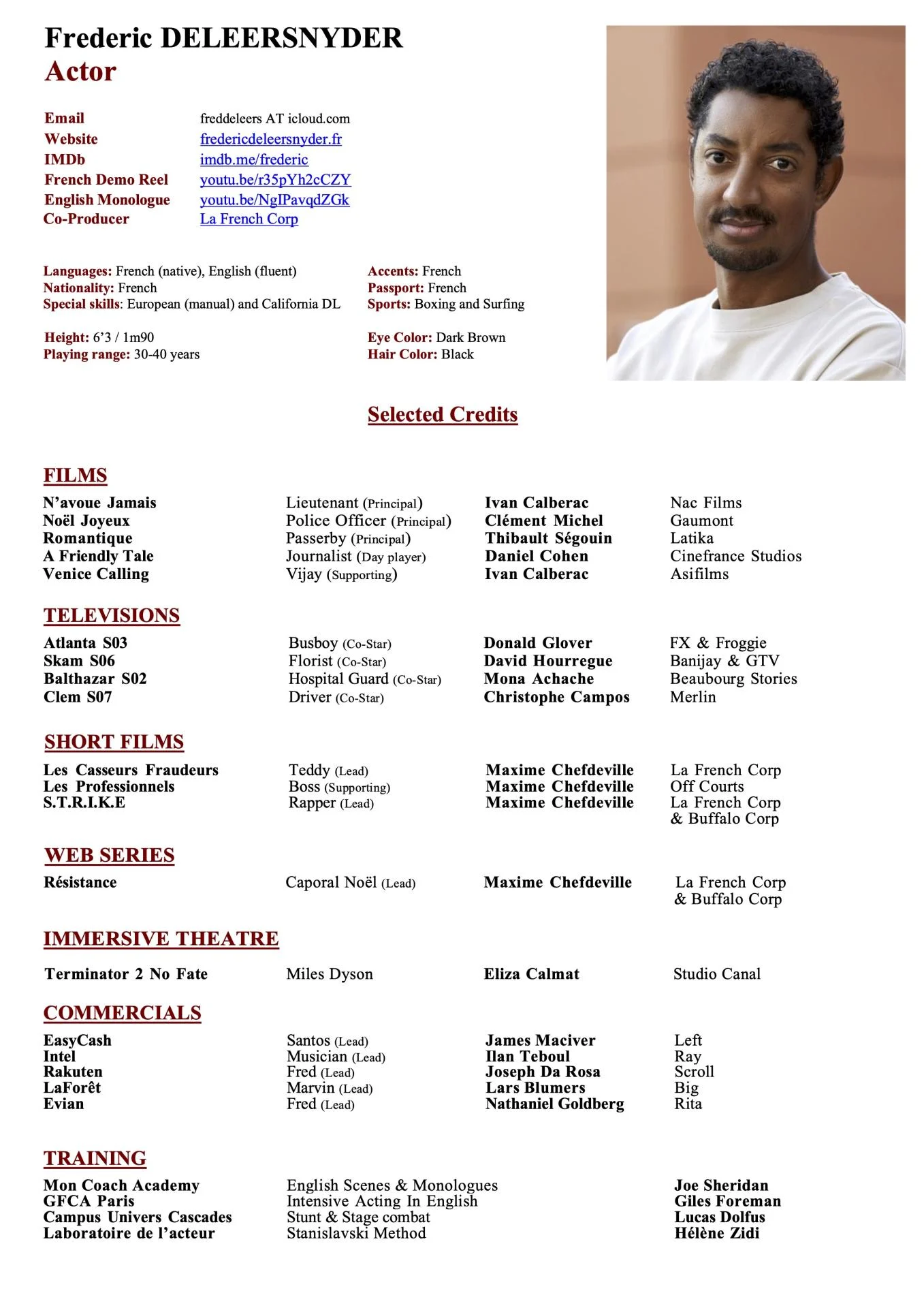 Frederic DELEERSNYDER Résumé